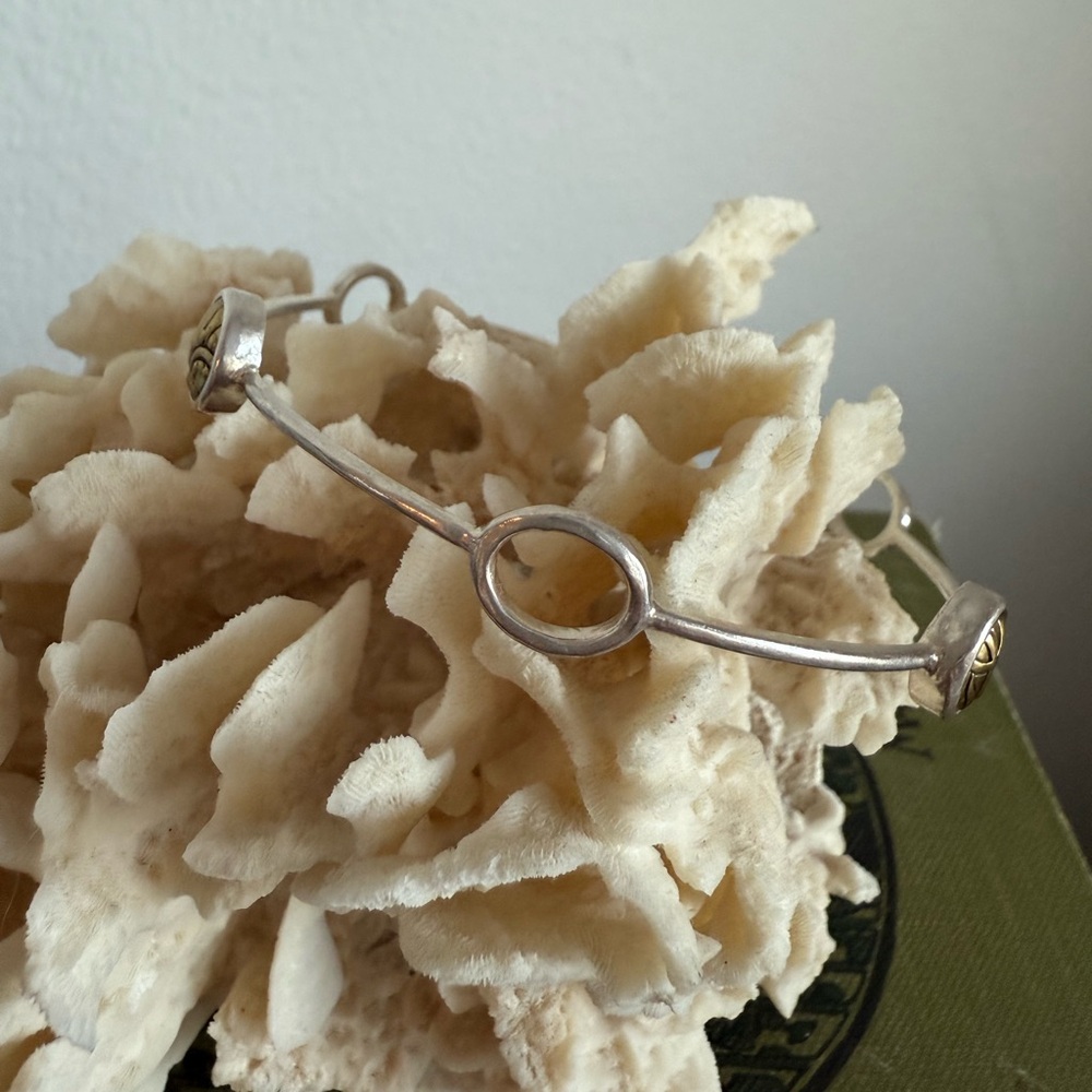 Silpada Sterling Silver and Brass Charm Bangle Bracelet - Picture 7 of 9
